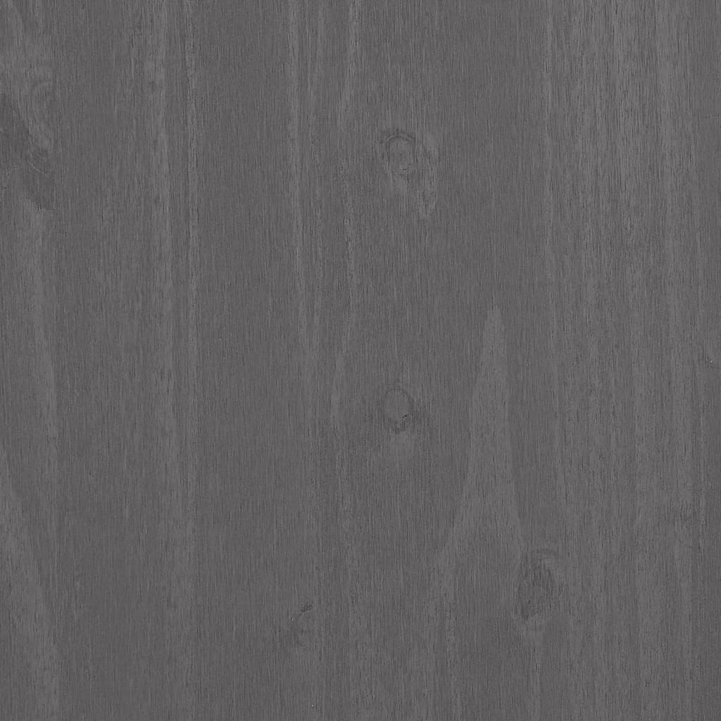 Skříň HAMAR světle šedá 60 x 35 x 180 cm masivní borovice