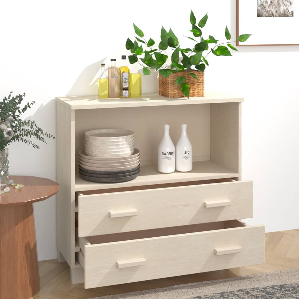 

vidaXL Dressoir 85x35x80 cm massief grenenhout honingbruin