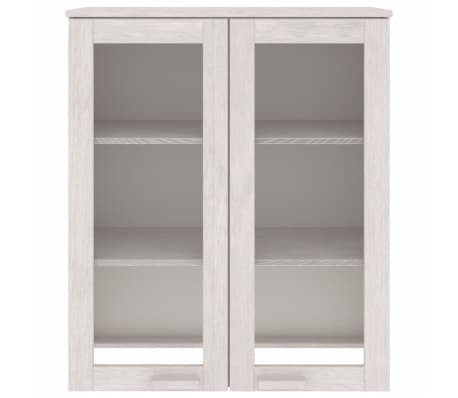 vidaXL Highboard-Oberteil HAMAR Wei&szlig; 85x35x100 cm Massivholz