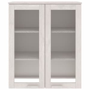vidaXL Highboard-Oberteil HAMAR Wei&szlig; 85x35x100 cm Massivholz