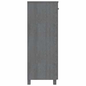 Botník HAMAR tmavě šedý 85 x 40 x 108 cm masivní borovice - obrázek 4