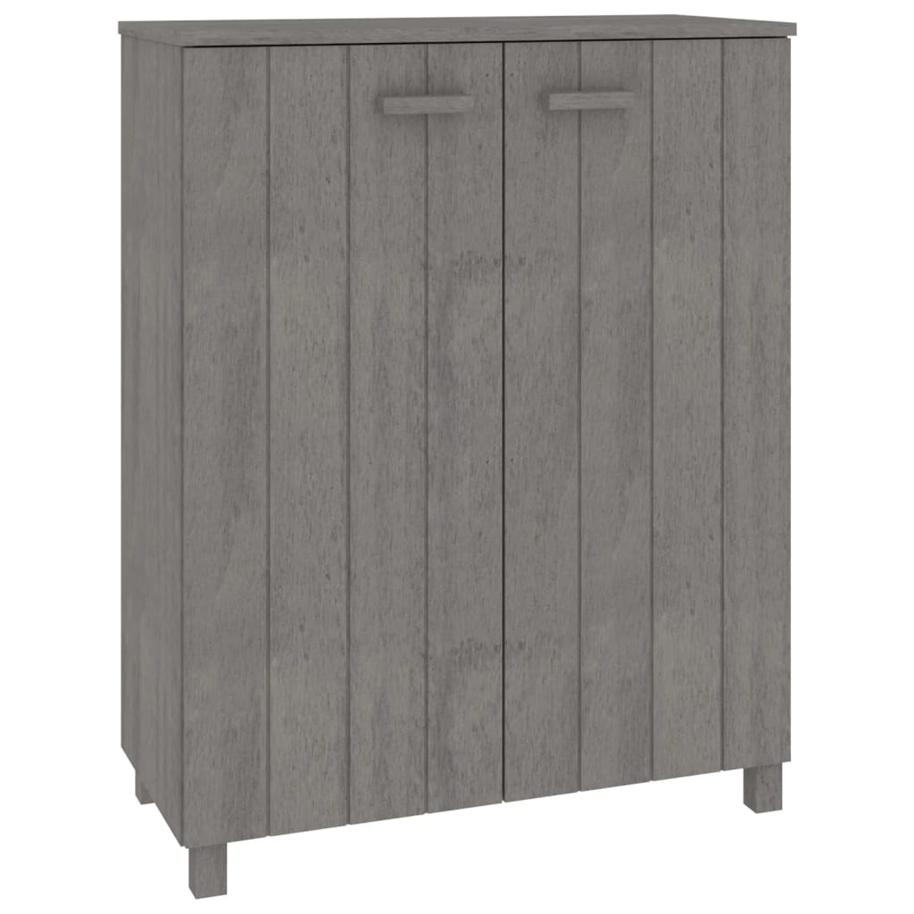 VidaXL Armoire à Chaussures HAMAR Gris Clair 85x40x108 Cm Pin Massif