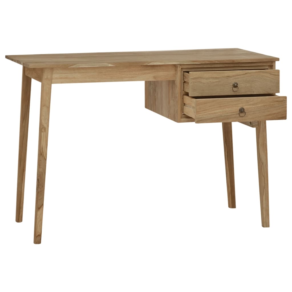 Thumbnail - vidaXL Schreibtisch mit 2 Schubladen 110x52x75 cm Massivholz Teak