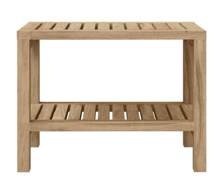 vidaXL Comodino in Massello di Acacia e Acciaio 40x30x54 cm