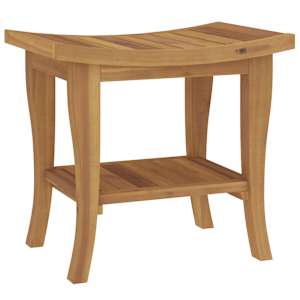 Odkládací stolek do koupelny 50x35x45 cm masivní teakové dřevo - obrázek 2