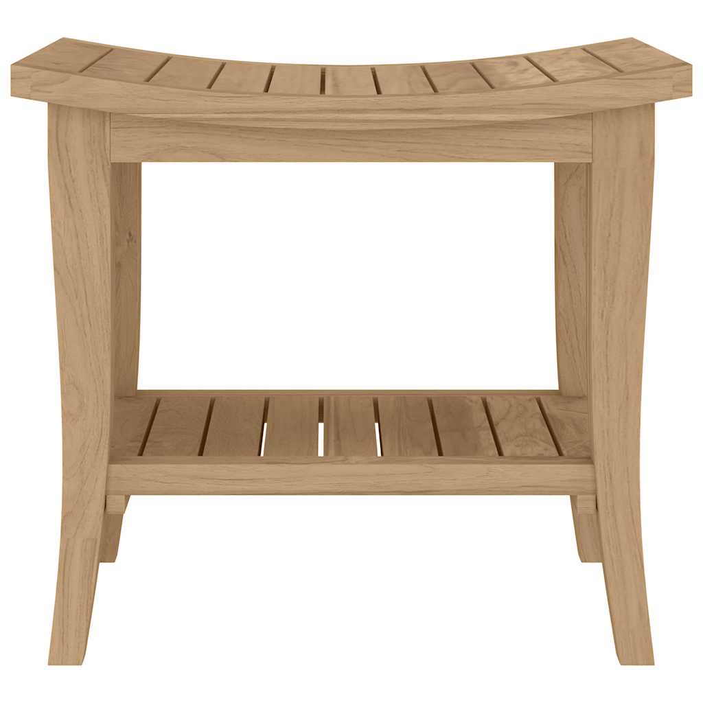 vidaXL Badkamertafel 50x35x45 cm massief teakhout afbeelding