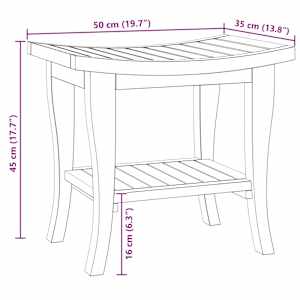 Kopalniška mizica 50x35x45 cm trdna tikovina - slika 8