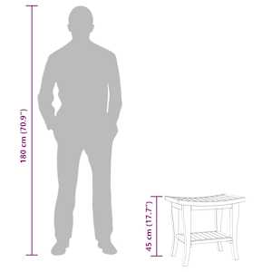 Kopalniška mizica 50x35x45 cm trdna tikovina - slika 9