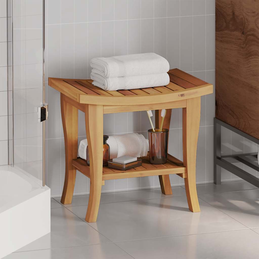 vidaXL Badezimmer-Beistelltisch 50x35x45 cm Massivholz Teak