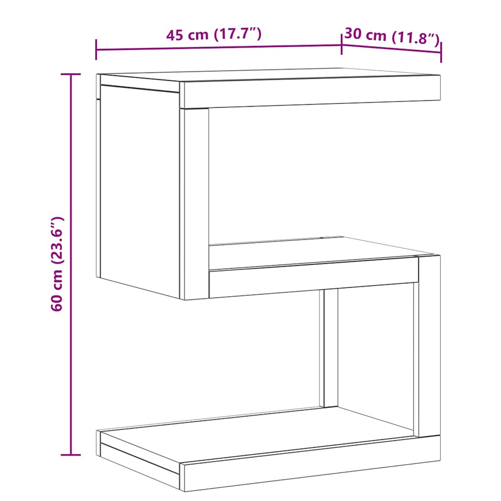 galdiņš, 45x30x60 cm, masīvs tīkkoks