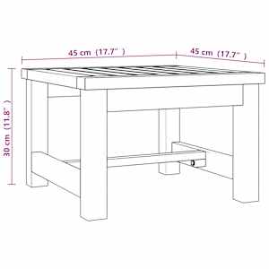 Konferenční stolek 45 x 45 x 30 cm masivní teakové dřevo - obrázek 7