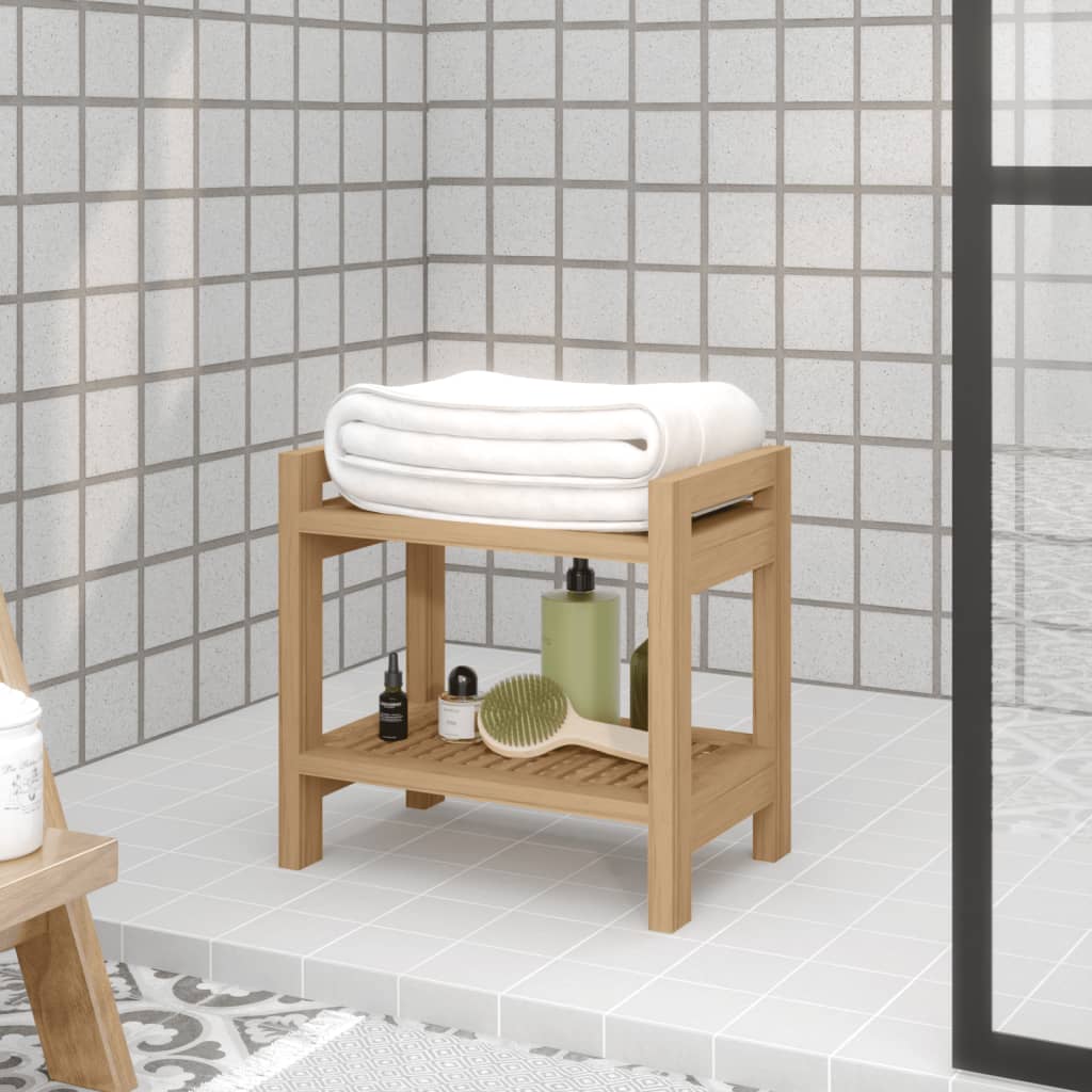 vida XL Duschbank 45x 30x 45 cm Massivholz Teak