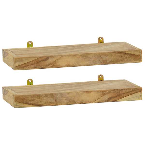 vidaXL seinariiulid, 2 tk, 40x15x4 cm, tiikpuu