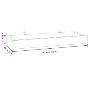 Nástěnné police 2 ks 40 x 15 x 4 cm masivní teakové dřevo - obrázek 9