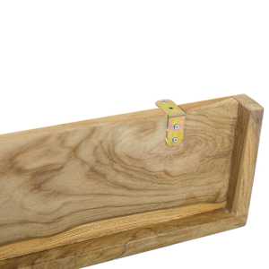 Nástěnné police 2 ks 60 x 15 x 4 cm masivní teakové dřevo - obrázek 8