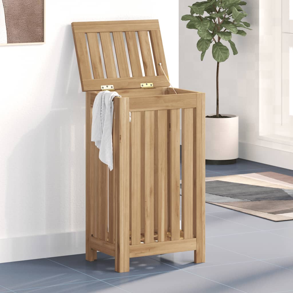 vida XL Wäschebehälter 35x 25x 60 cm Massivholz Teak