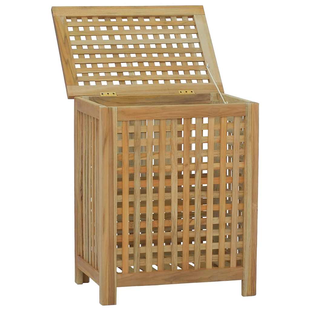 vidaXL Koš na prádlo 50 x 35 x 60 cm masivní teakové dřevo