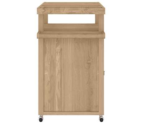 Chariot Cuisine 3 Niveaux Inox - 96.5x55x90cm, Roulettes Frein, Capacité 20-25kg Par étagère - 9