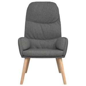 Relaxační křeslo světle šedé textil - obrázek 3