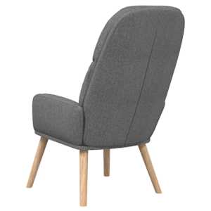 Relaxační křeslo světle šedé textil - obrázek 5