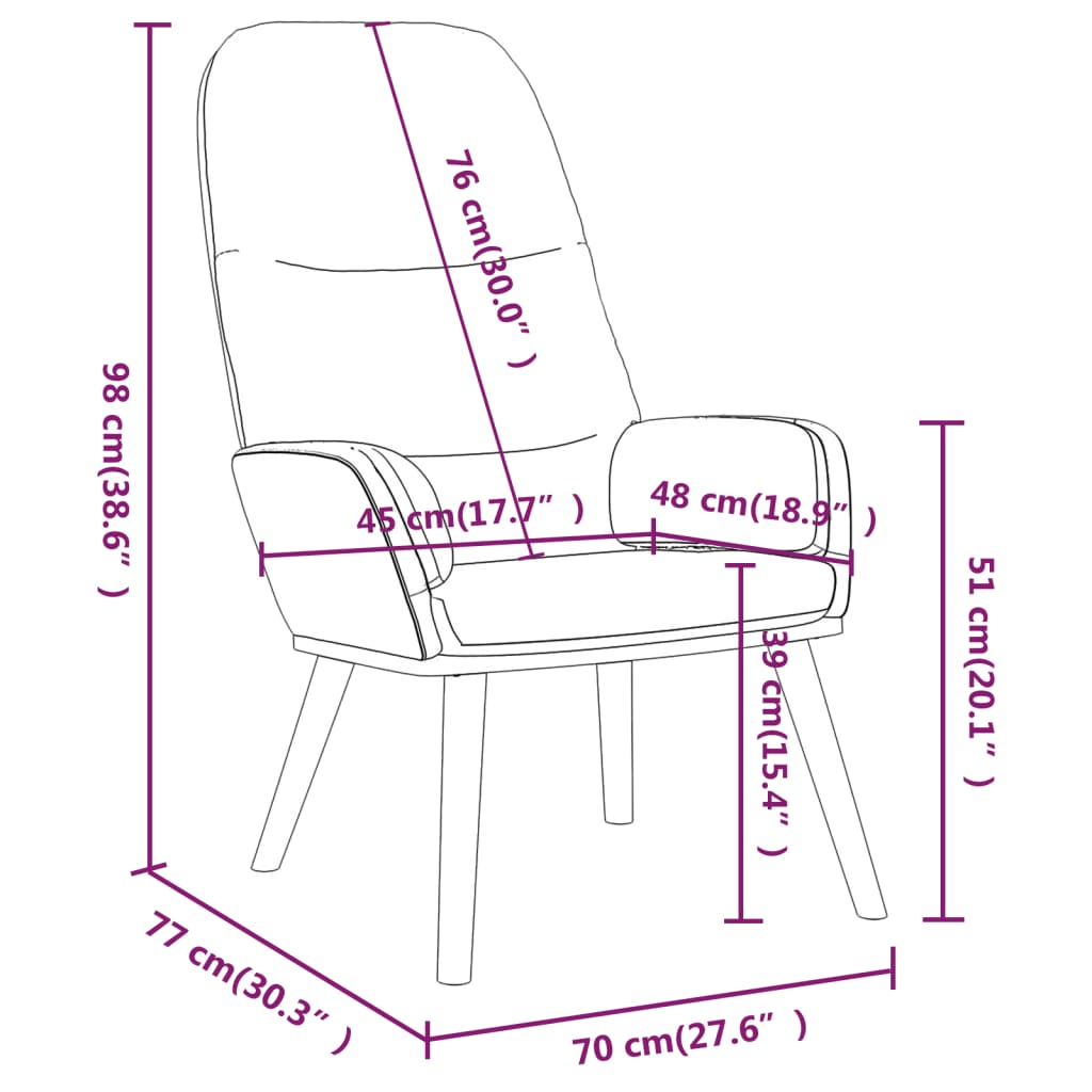 Relaxační křeslo tmavě šedé textil