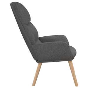 Relaxační křeslo tmavě šedé textil - obrázek 4
