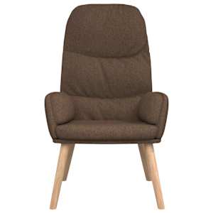 Relaxační křeslo hnědé textil - obrázek 3