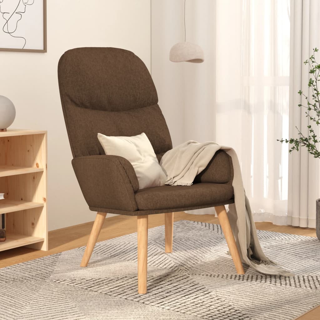 vida XL Relaxsessel Braun Stoff