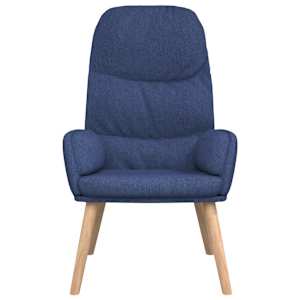 Relaxační křeslo modré textil - obrázek 3