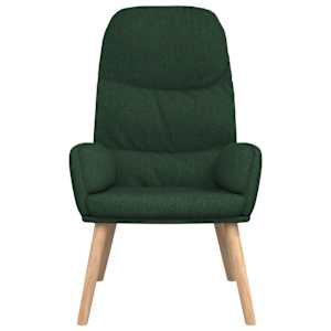 Relaxační křeslo tmavě zelené textil - obrázek 3