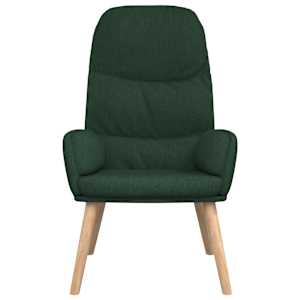 vidaXL Scaun de relaxare, verde &icirc;nchis, material textil