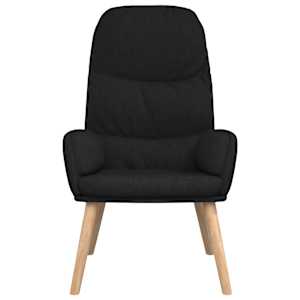 Relaxační křeslo černé textil - obrázek 3