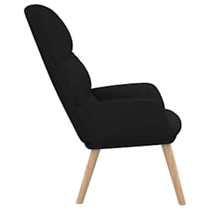 Relaxační křeslo černé textil - obrázek 4