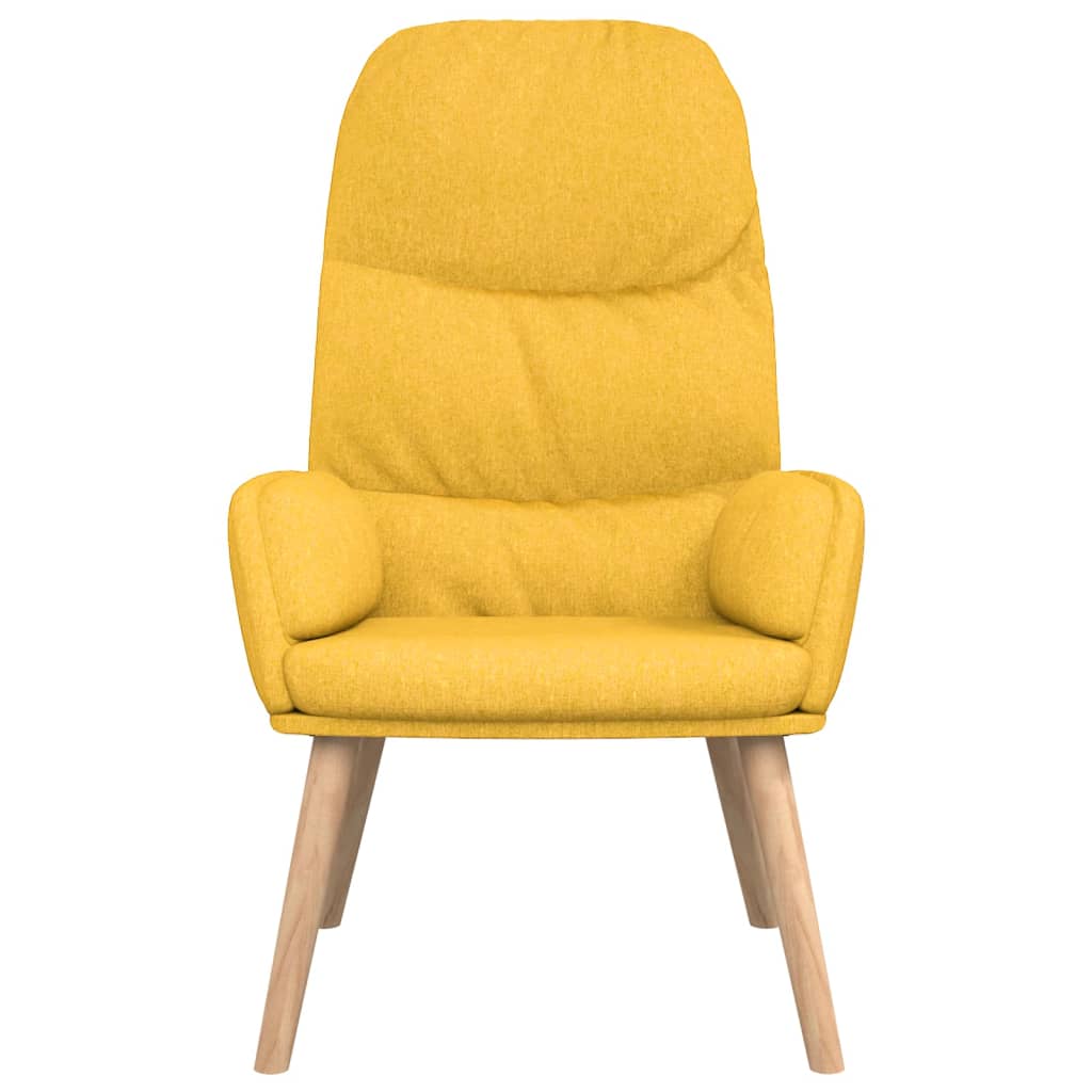 vidaXL Стол за релакс, горчица жълто, текстил