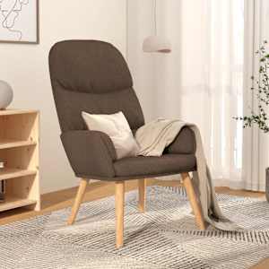 Relaxační křeslo taupe textil - obrázek 1