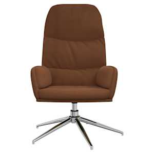 vidaXL Relaxstoel kunstsu&egrave;de bruin