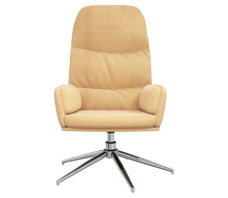 vidaXL Relaxsessel Cremewei&szlig; Wildleder-Optik