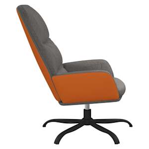 Relaxační křeslo světle šedé textil - obrázek 4
