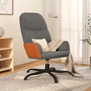 Relaxační křeslo světle šedé textil - obrázek 1