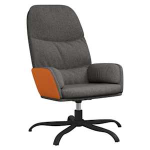 Relaxační křeslo tmavě šedé textil - obrázek 2
