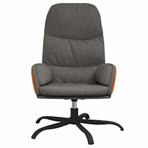 Relaxační křeslo tmavě šedé textil - obrázek 3
