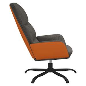 Relaxační křeslo tmavě šedé textil - obrázek 4