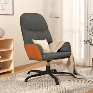 Relaxační křeslo tmavě šedé textil - obrázek 1