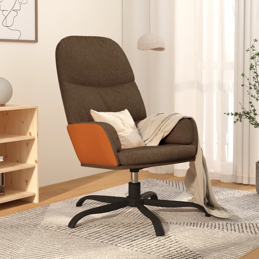 vida XL Relaxsessel Braun Stoff