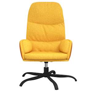 Relaxační křeslo hořčicově žluté textil - obrázek 3