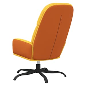 Relaxační křeslo hořčicově žluté textil - obrázek 5
