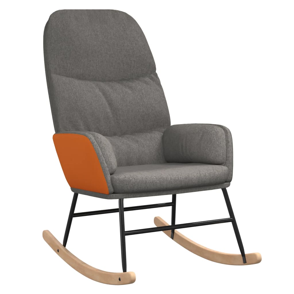 vidaXL Houpací křeslo světle šedé textil