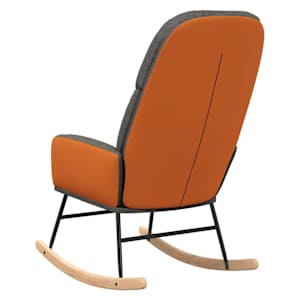 Houpací křeslo tmavě šedé textil - obrázek 5