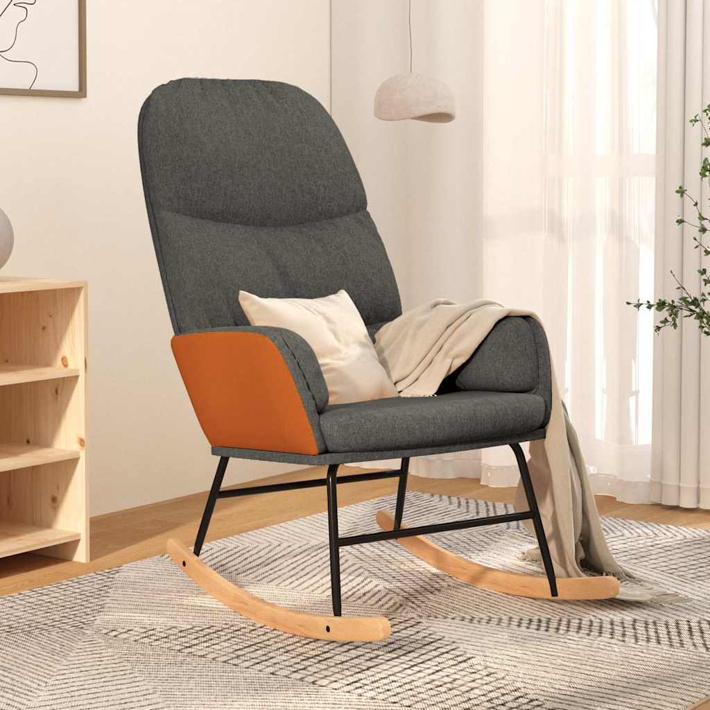vidaXL Fotel bujany, ciemnoszary, tapicerowany tkanin�