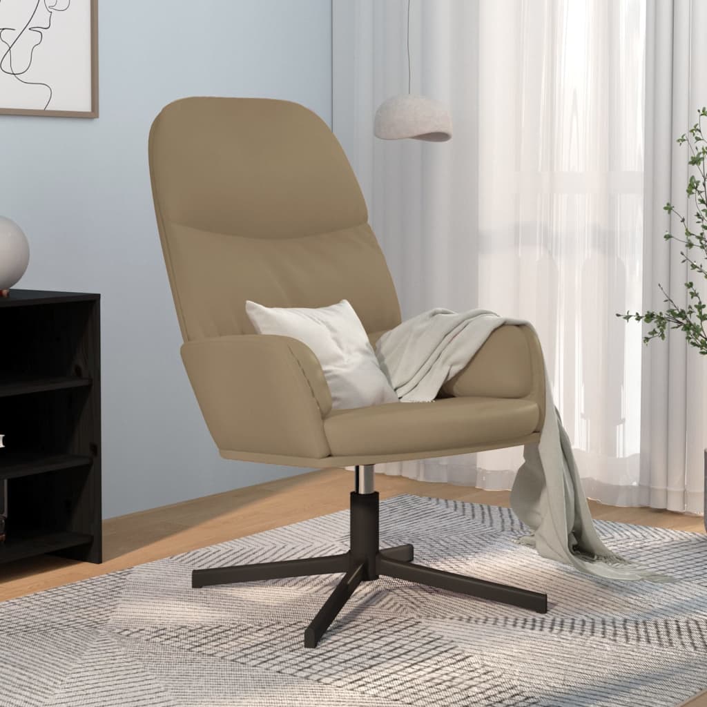 vidaXL Scaun de relaxare, cappuccino, piele ecologică